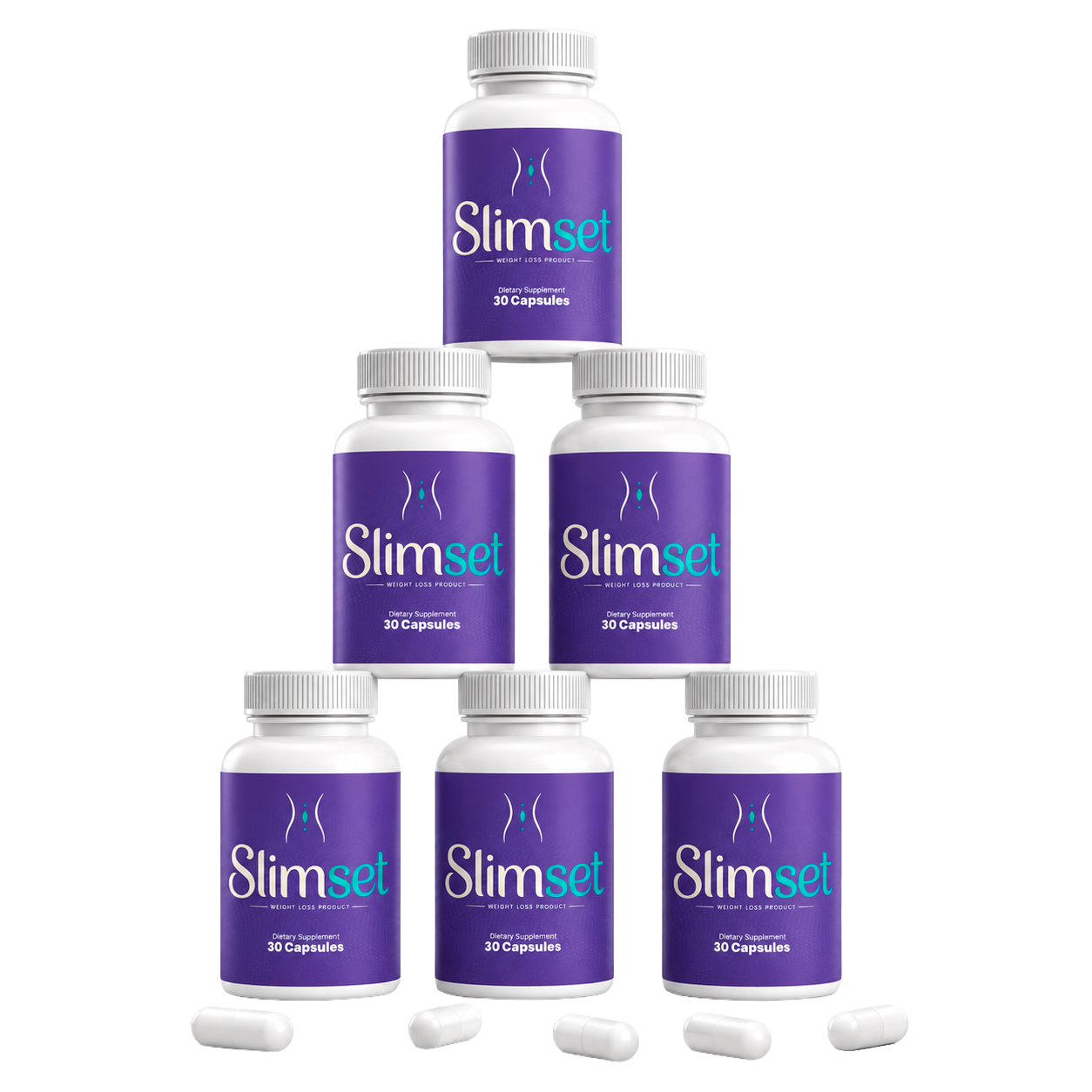 SlimSet 6-bottle pack with capsules